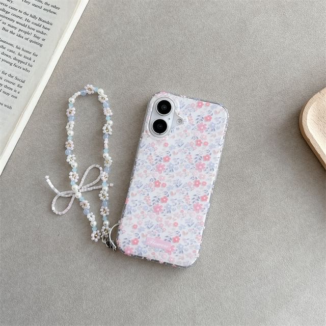 Case Floral Strap Phone Set /