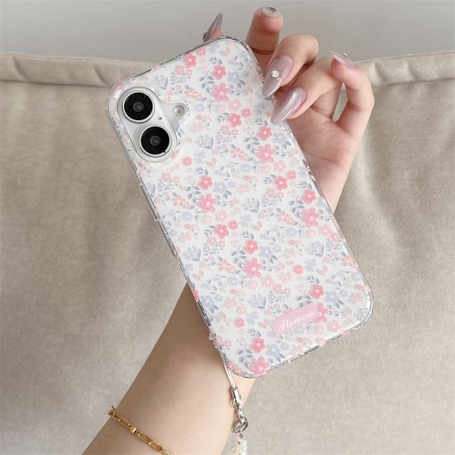 Case Floral Strap Phone Set /