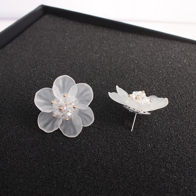 / Earring Stud Clip-On Flower Ear
