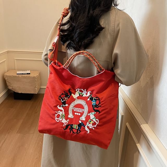 Embroidered Horse Bag Crossbody