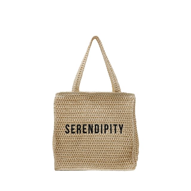 Tote Lettering Bag Woven