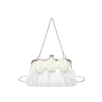 Plain Shoulder Shirred Floral Bag