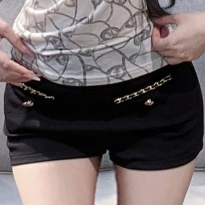 Pants Plain Waist Chained High Hot