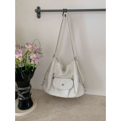 Leather Faux Plain Bag Shoulder