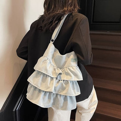 Plain Tote Ruffle Bag