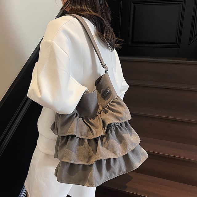 Plain Tote Ruffle Bag