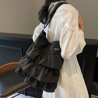 Plain Tote Ruffle Bag