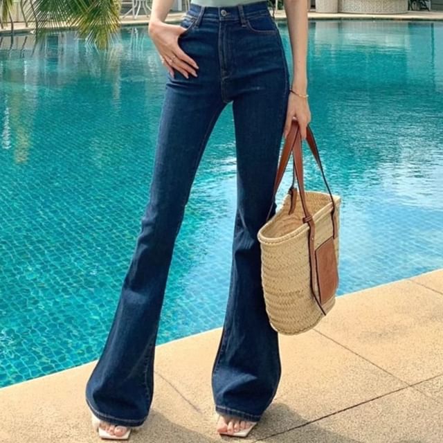 Jeans High Washed Waist Flared