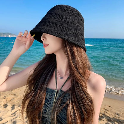 Plain Straw Cloche Hat