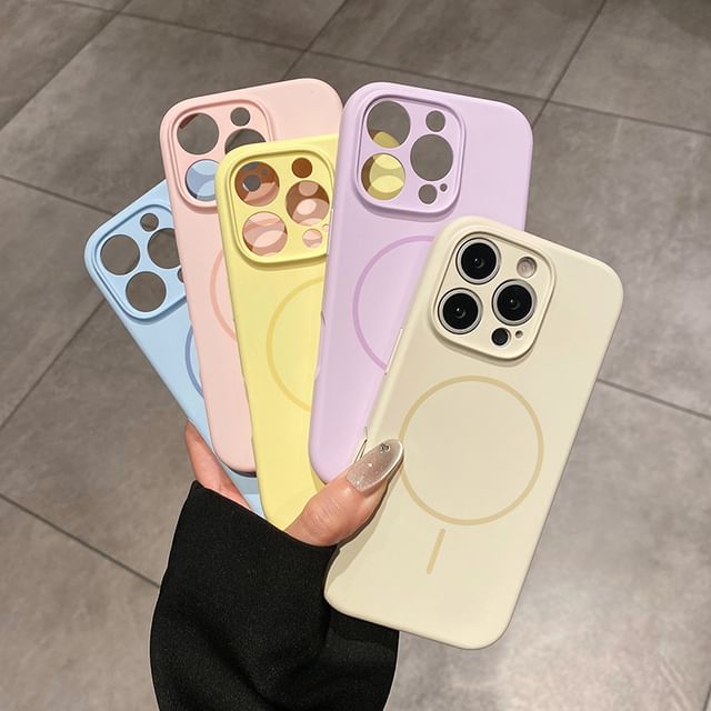 Case with Magnetic MagSafe) (Compatible Phone Plain