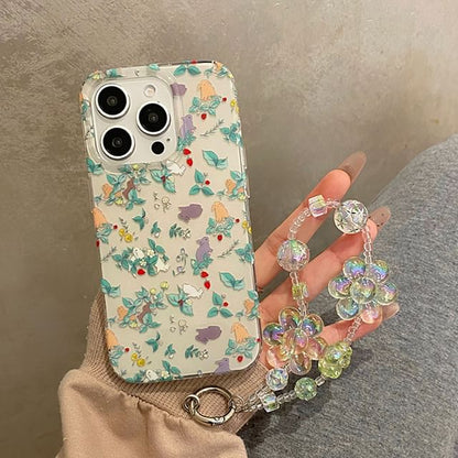 Phone Case Rabbit Floral Set / Strap