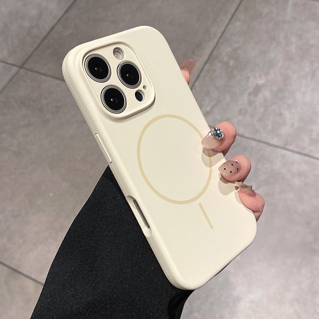 Case with Magnetic MagSafe) (Compatible Phone Plain