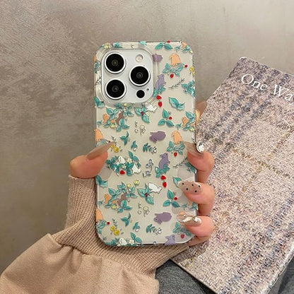 Phone Case Rabbit Floral Set / Strap
