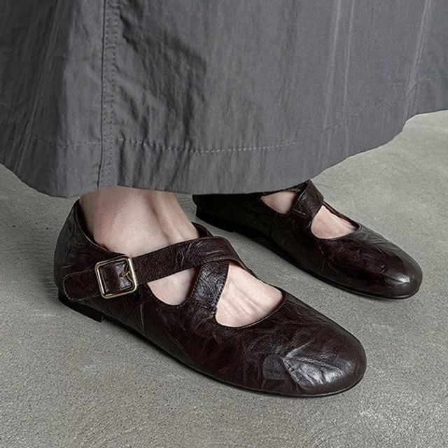 Jane Mary Strap Shoes Cross