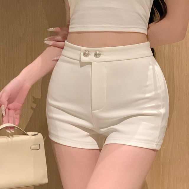 High Waist Pants Plain Hot