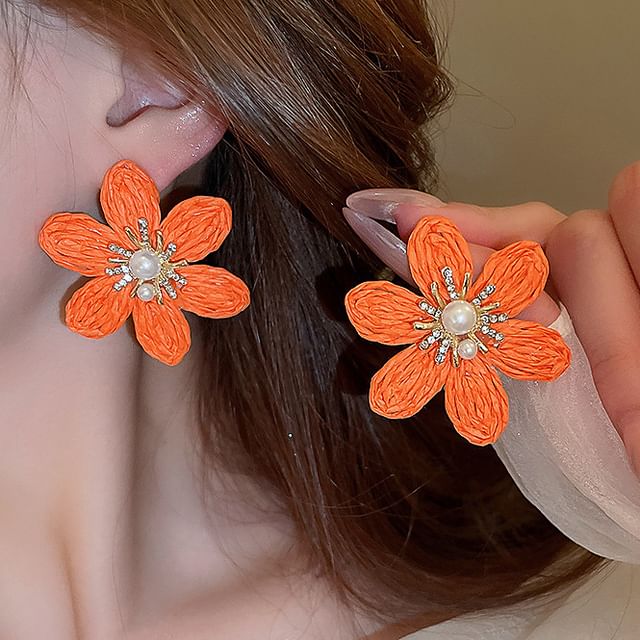 Hamsa Droplet Tassel Alloy / Earring Hand Chandelier