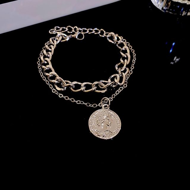 Necklace Bracelet Coin Pendant Alloy / Layered