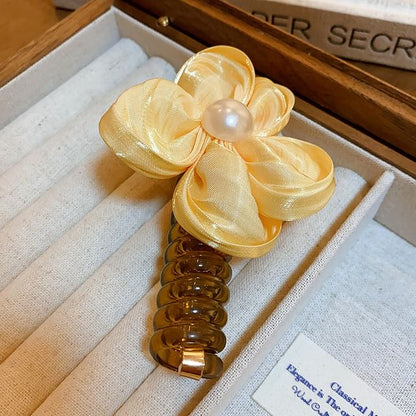 Coil (Various Tie Ribbon Floral / Designs) Hair Bead