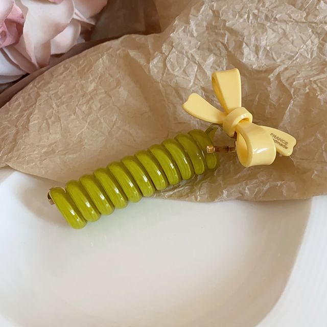 Coil (Various Tie Ribbon Floral / Designs) Hair Bead