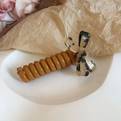 Coil (Various Tie Ribbon Floral / Designs) Hair Bead