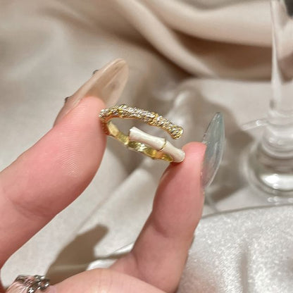 Glaze Ring Open Designs) Embellished Alloy (Various