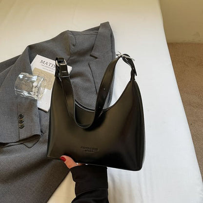 Leather Shoulder Faux Bag Lettering