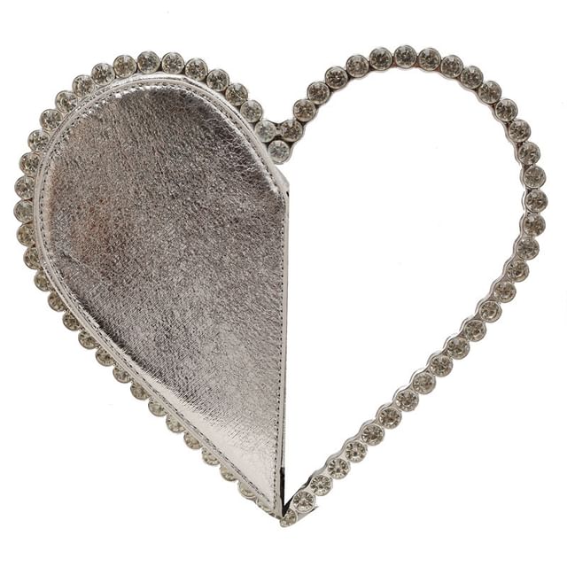 Bag Velvet Heart Hand Rhinestone