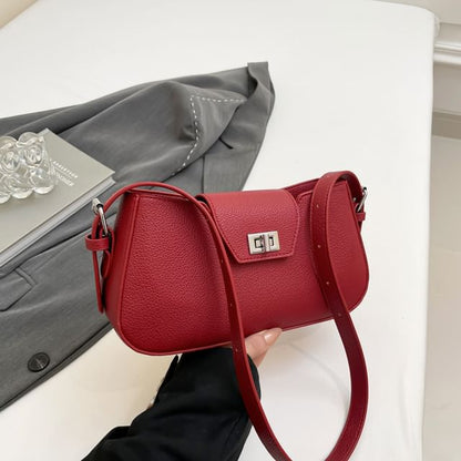 Leather Faux Crossbody Bag Flap