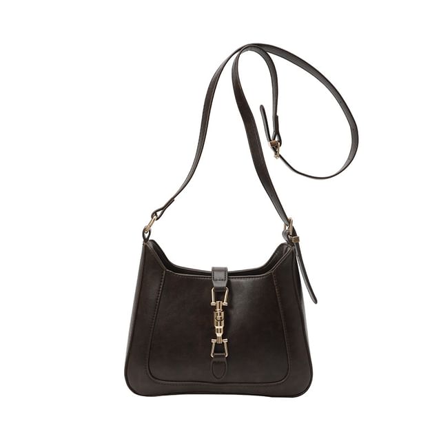 Buckled Crossbody Faux Bag Leather