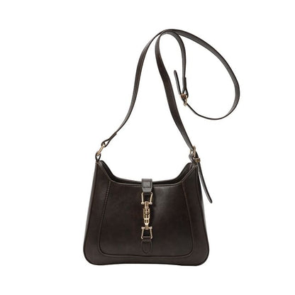 Buckled Crossbody Faux Bag Leather