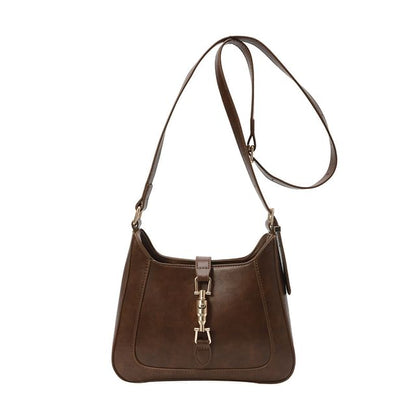 Buckled Crossbody Faux Bag Leather