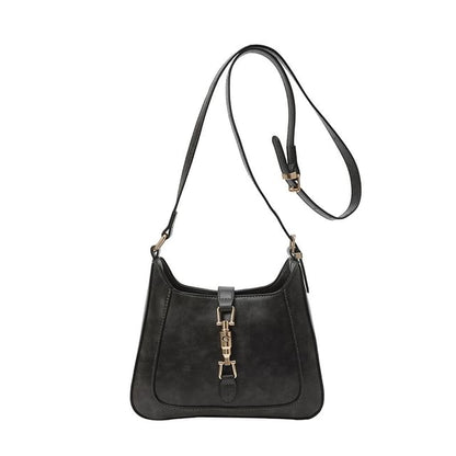Buckled Crossbody Faux Bag Leather