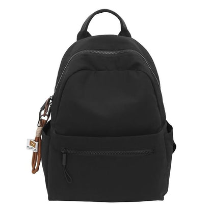 Charm + Backpack Plain Nylon Set: Bag Laptop