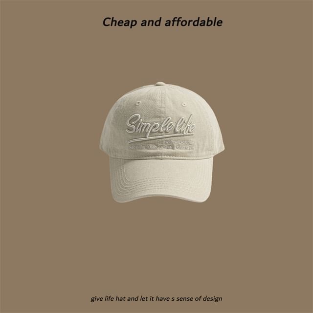 Embroidered Washed Letter Cap