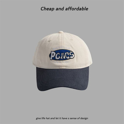 Two-Tone Letter Cap Embroidered