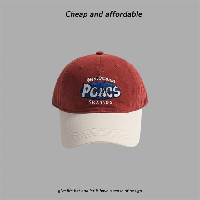 Two-Tone Letter Cap Embroidered