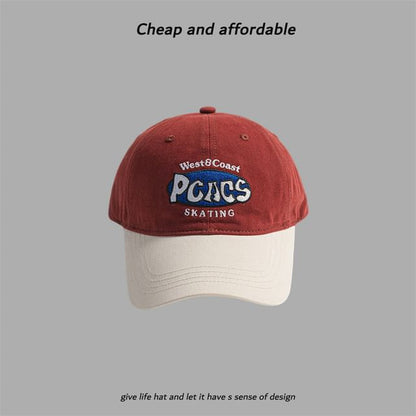 Two-Tone Letter Cap Embroidered