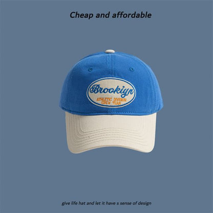 Letter Cap Two-Tone Embroidered