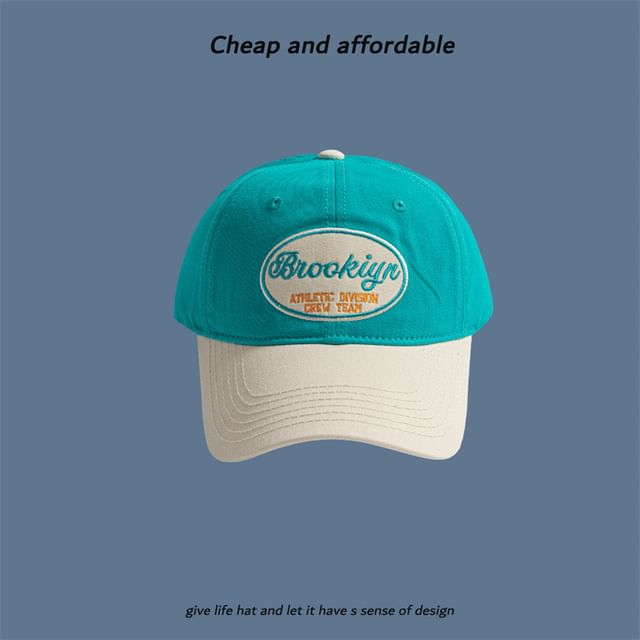 Letter Cap Two-Tone Embroidered