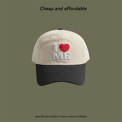 Cap Two-Tone Heart Embroidered