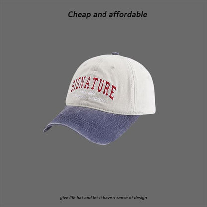 Cap Two-Tone Embroidered Letter