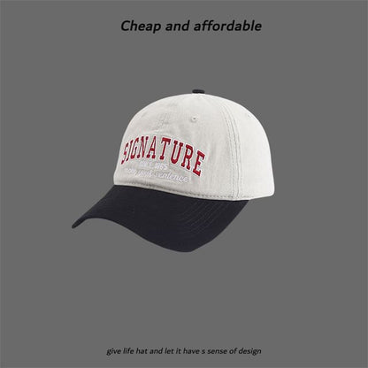 Cap Two-Tone Embroidered Letter