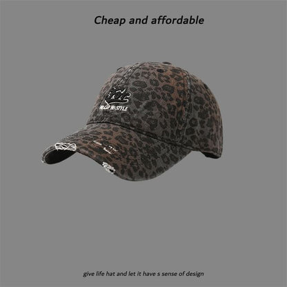 Letter Distressed Embroidered Cap