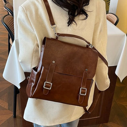 Satchel Backpack Leather Faux