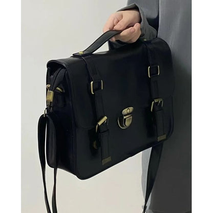 Bag Faux Leather Plain Satchel