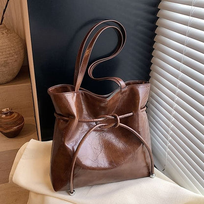 Tote Bag Knot Faux Leather