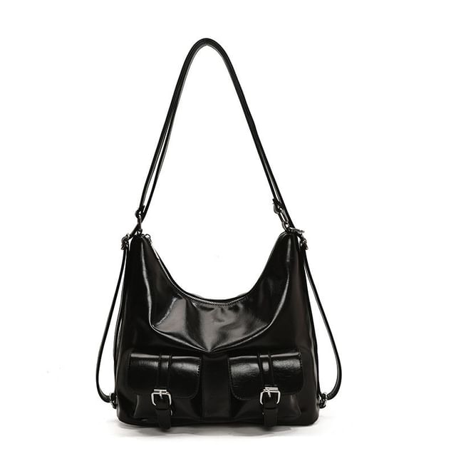 Leather Faux Multi-Pocket Backpack