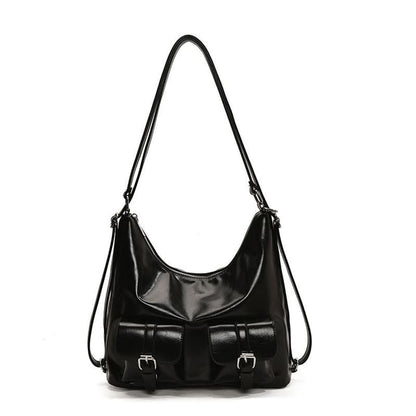 Leather Faux Multi-Pocket Backpack