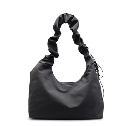Ruched Plain Tote Bag