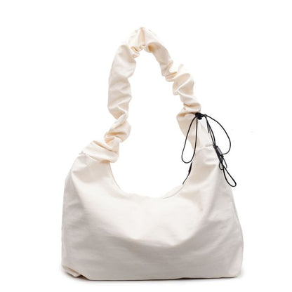 Ruched Plain Tote Bag